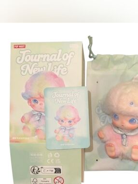 Dimoo Plush Doll Keychain - Mint Pink Pastel Popmart